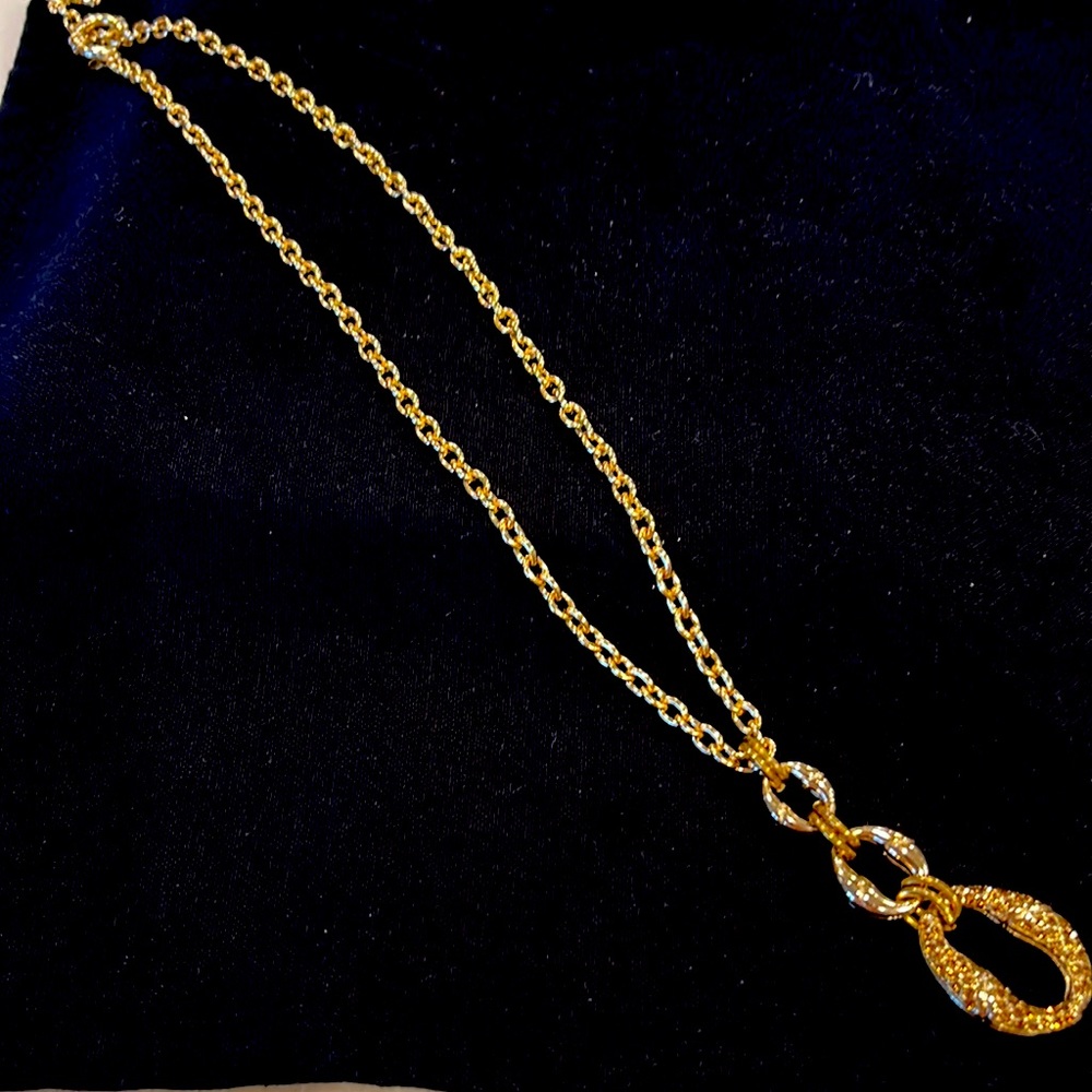Landau gold long necklace and bracelet - Picture 3 of 5
